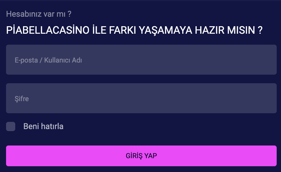 PiabellaCasino Kayıt Önizleme #2